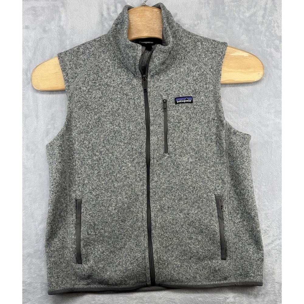 Patagonia Fleece Vest Sleeveless Full-Zip Gray Outdoor Men's Size Large L‎